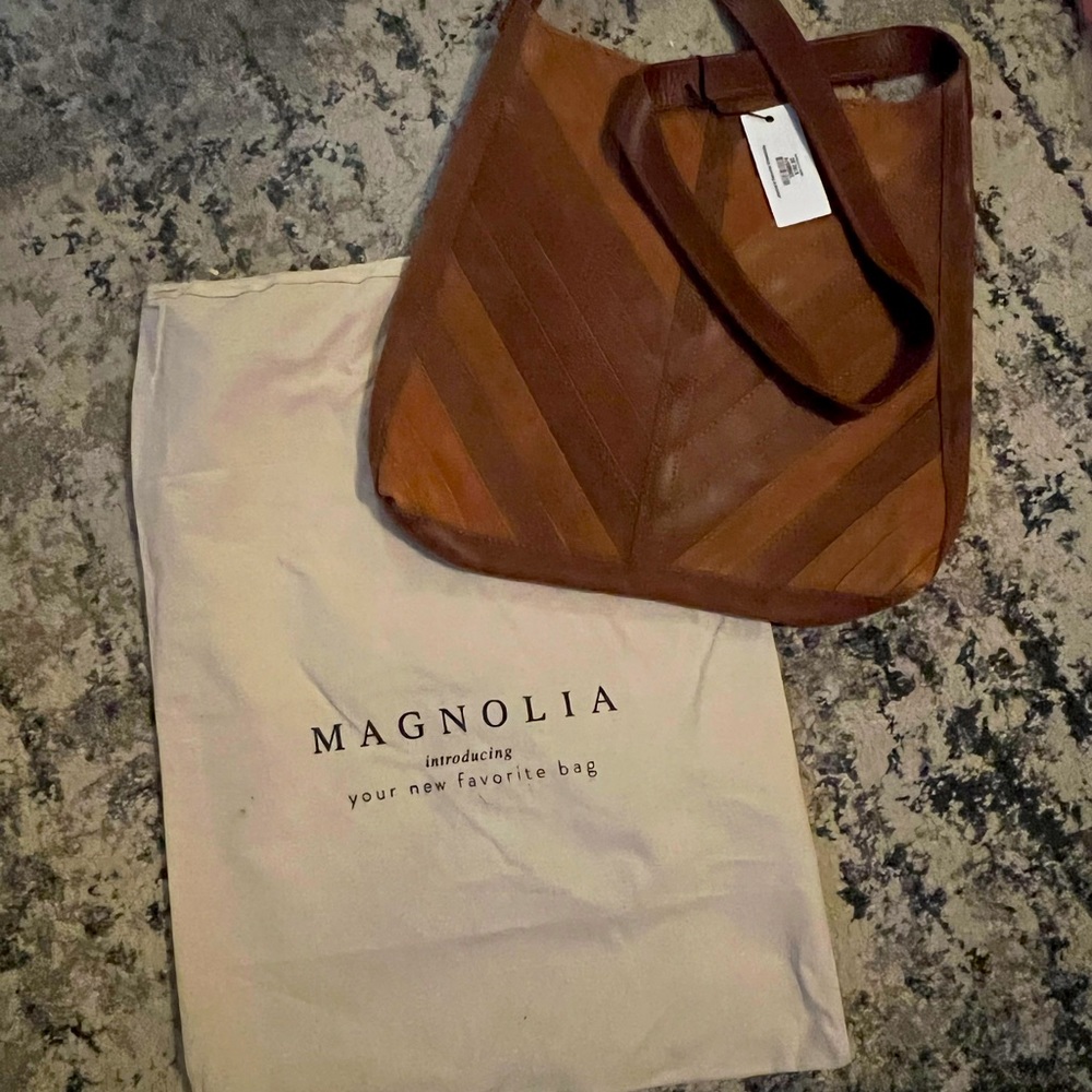 Magnolia leather crossbody purse
